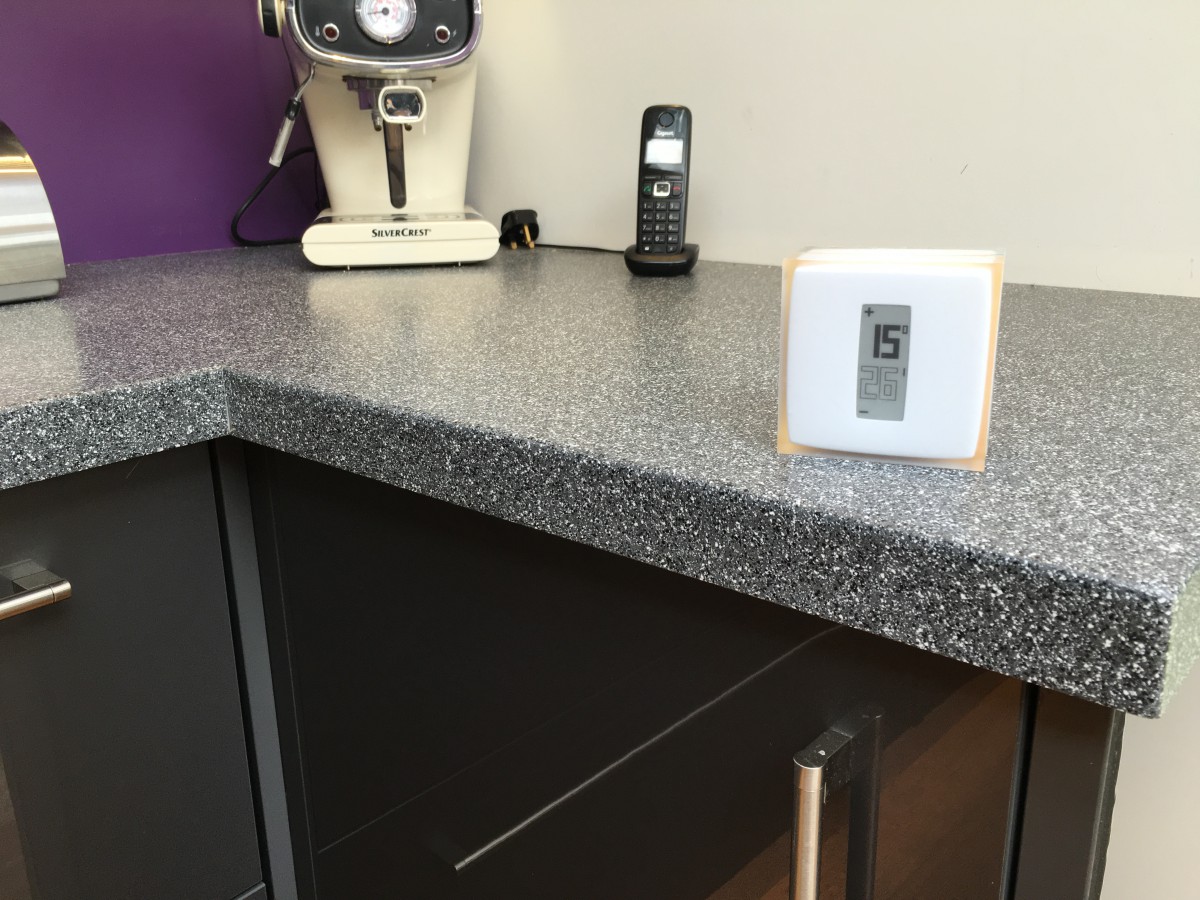 We used a Sangamo netamo smart thermostat to take control of the heating for this property, allowing our clients to remotely set the temperature of their home, helping them to save energy while keeping busy lives streamlined!